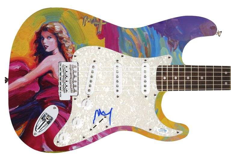 Peter Max Taylor Swift Artist Autographed Custom Graphics Guitar ACOA