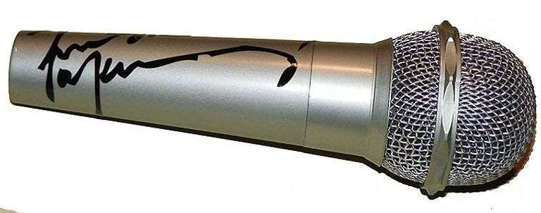 Freddie Mercury Queen Autographed Facsimile Signed Microphone