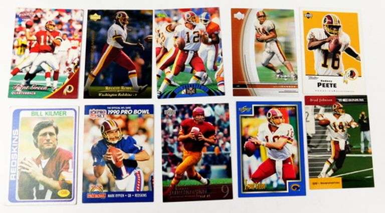 10 Washington Redskins QB Football Cards