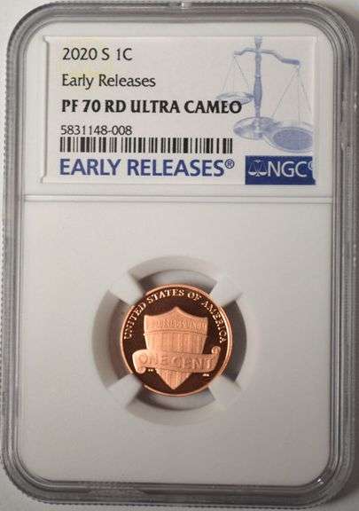 2020-S Proof Cent Early Releases NGC PF70RD Ultra Cameo