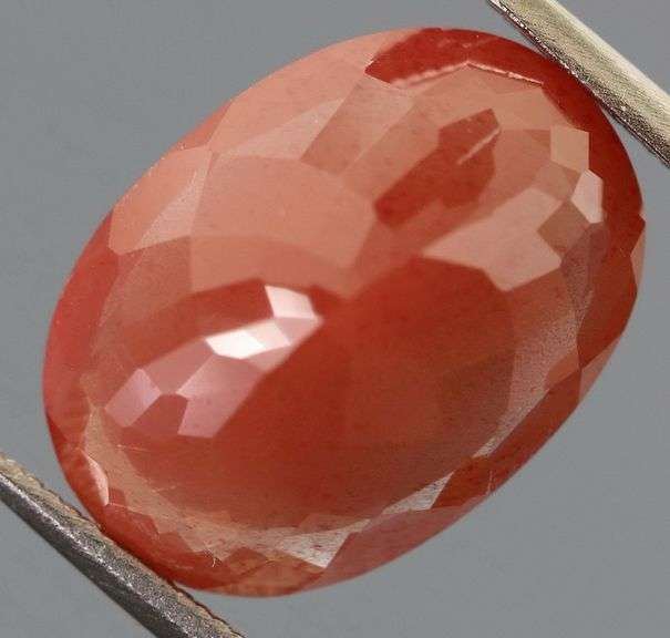 Large collectors 5.38ct blood orange Andesine Labradorite