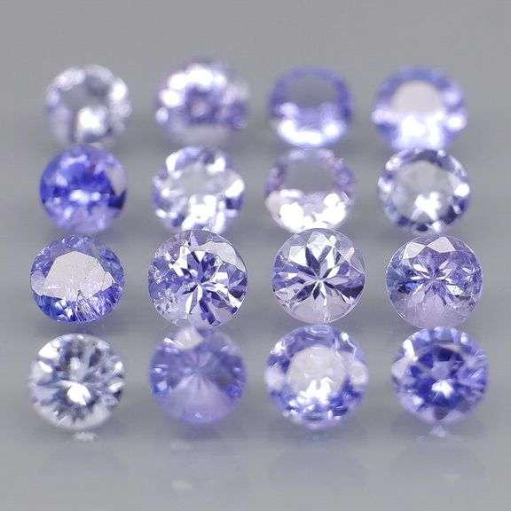 Heavy flashing 3.03ct diamond cut Tanzanite set