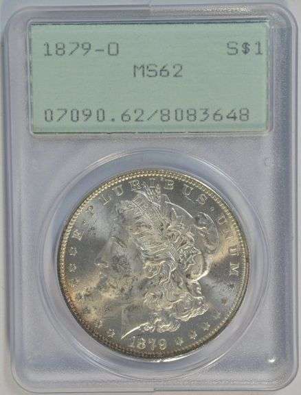 Scarce Choice BU 1879-O Morgan Silver Dollar. Old PCGS MS62
