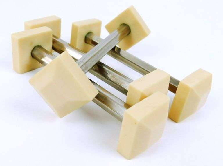 4 Vintage French Celluloid Knife Rests