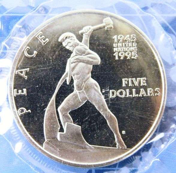 1995 United Nations $5 Commemorative Uncirculated Coin