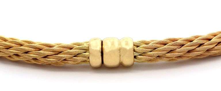Woven Braid Mesh Choker Necklace in 18K