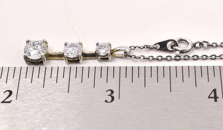 Sterling Silver Past, Present and Future Pendant Necklace