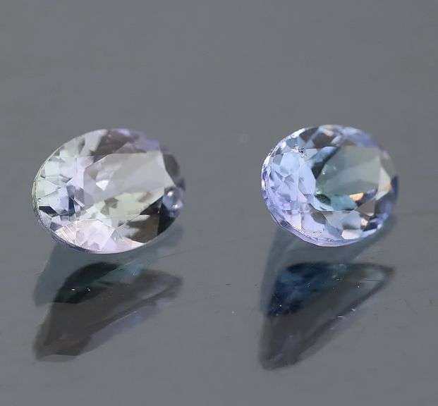 Vivid 1.48ct violet blue Tanzanite pair