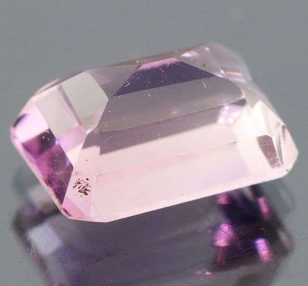 Bright violet 6.36ct emerald cut Amethyst