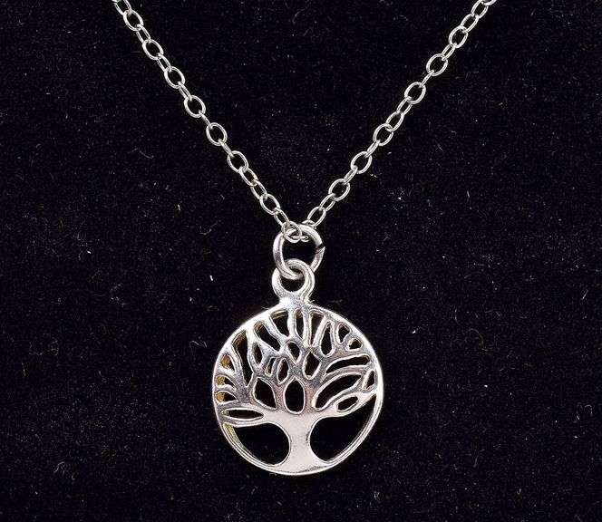 Sterling Silver Tree Of Life Pendant Necklace