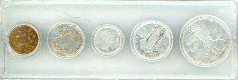 Group of 5 Different US Type Coins