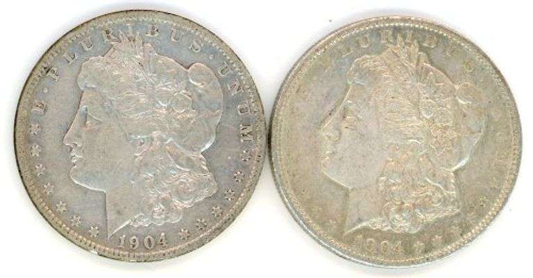 1904 & 1904-S Morgan Silver Dollars