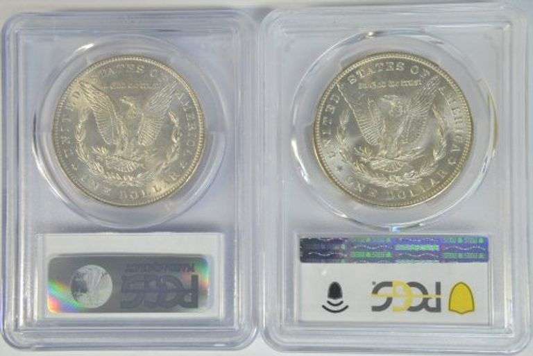 Blazing nearly Gem BU 1898 & 1898-O Morgan Dollars. PCGS MS64