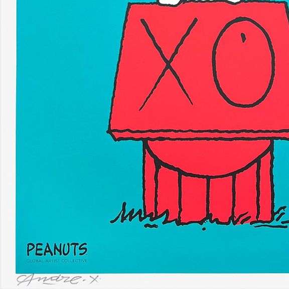 Snoopy & Woodstock on Red House by Mr. Andre