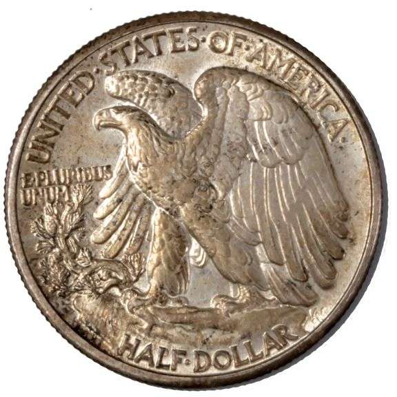 1941 Toned BU Walking Liberty Half
