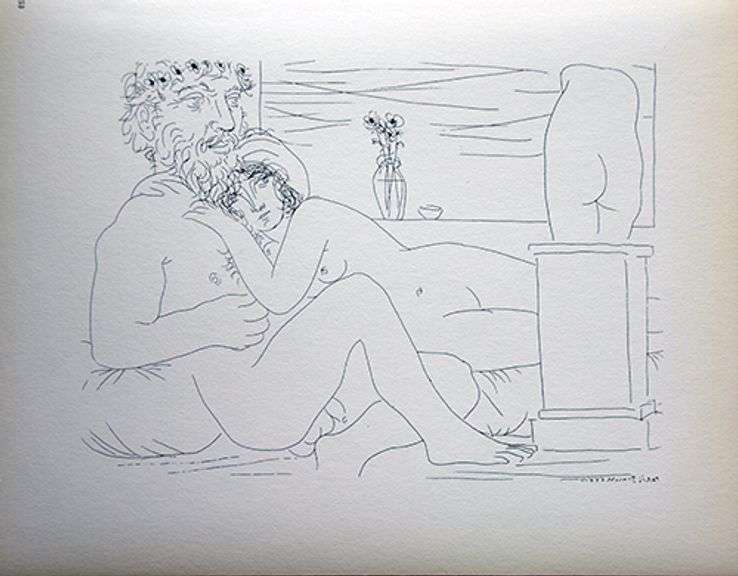 PABLO PICASSO, SCULPTOR AND RECLINING MODEL
