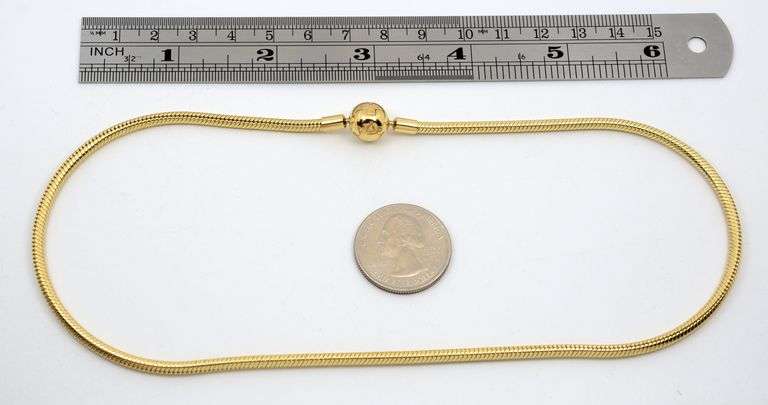 Valuable 14k Pandora Snake Necklace