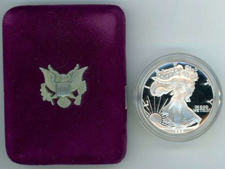 1988-S American Proof 1 Ounce Silver Eagle in Velvet Box