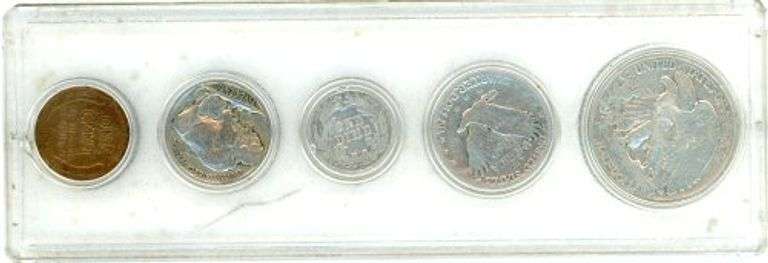 Group of 5 Different US Type Coins