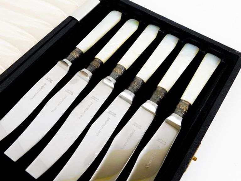 Set of Silver Mercury Glass Candles in Box