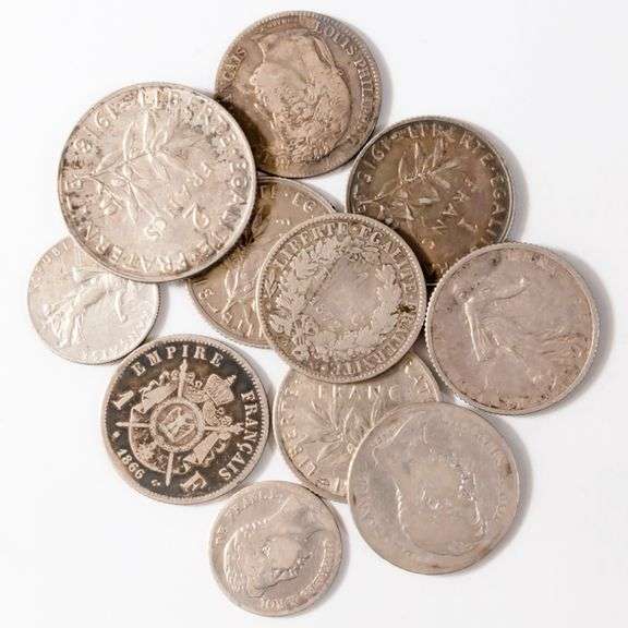 11 French Silver Coins
