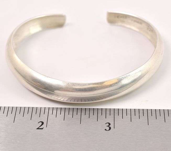 Sterling Silver Domed Cuff Bracelet