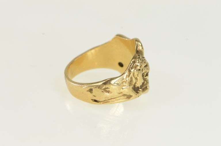 14K Yellow Gold 1930's Chinese A Y Monogram Diamond Ring