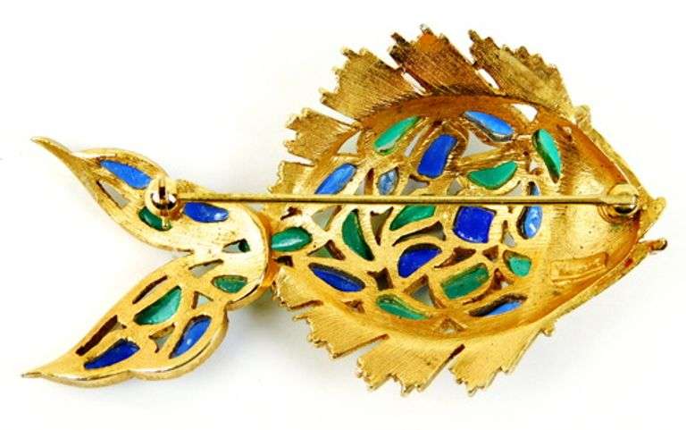 Rare Vintage Crown Trifari Fish Pin