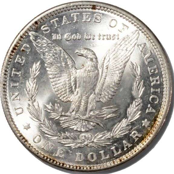 1890 Frosty White BU Morgan Dollar
