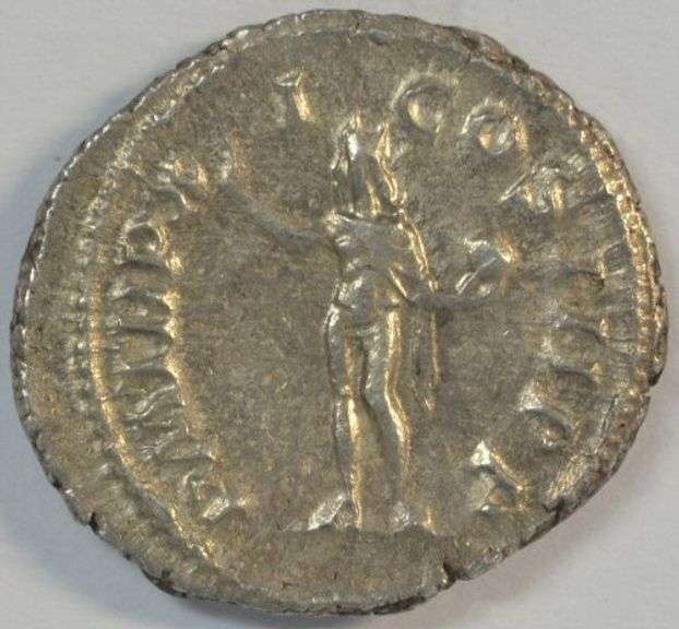 Near Mint Roman Silver Denarius of Severus Alexander, 222-235 AD
