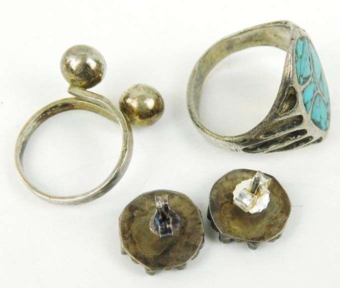 Lot of Sterling Turquoise Jewelry