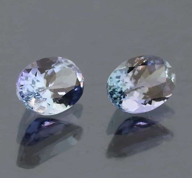 Superb 1.84ct blue violet Tanzanite pair