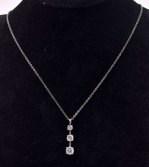 Sterling Silver Past, Present and Future Pendant Necklace