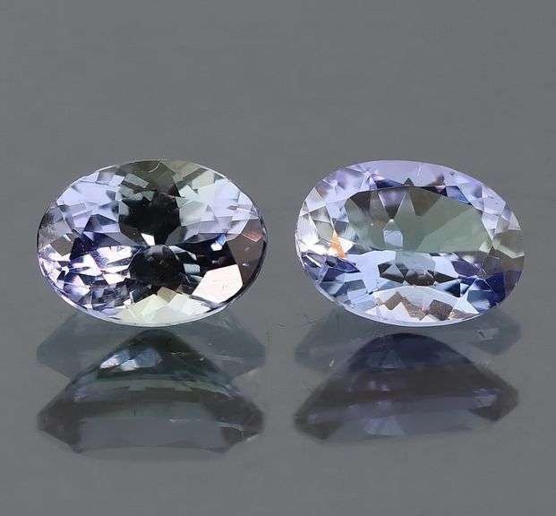 High grade 1.89ct Tanzanite pair