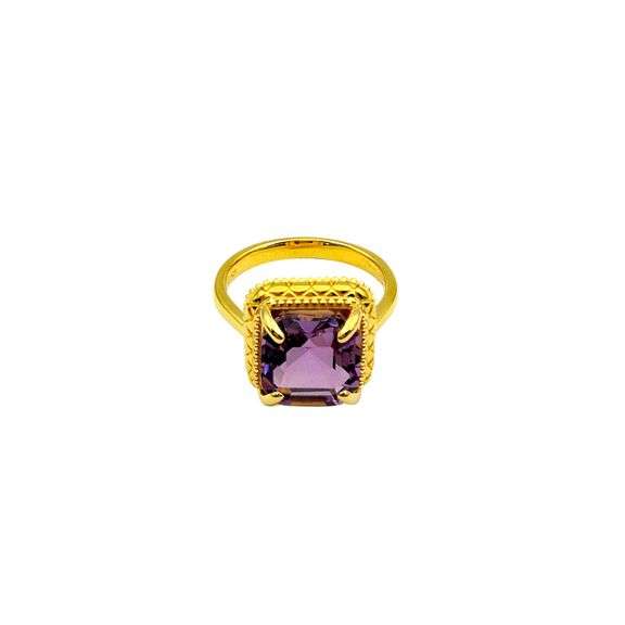 'Amethyst" cocktail Sterling silver ring