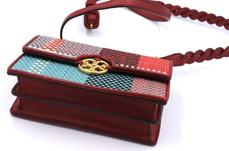 Tory Burch woven plaid crossbody