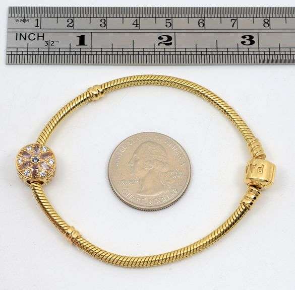 Popular 14k Pandora Bracelet with 1 Bead