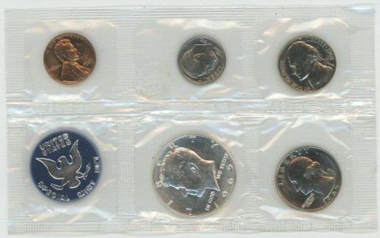 Large lot of 16 Special Mint Sets all from 1965 in original cellophane