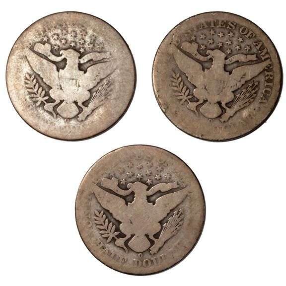 1899 O 1901 O &1906 O Barber Halves