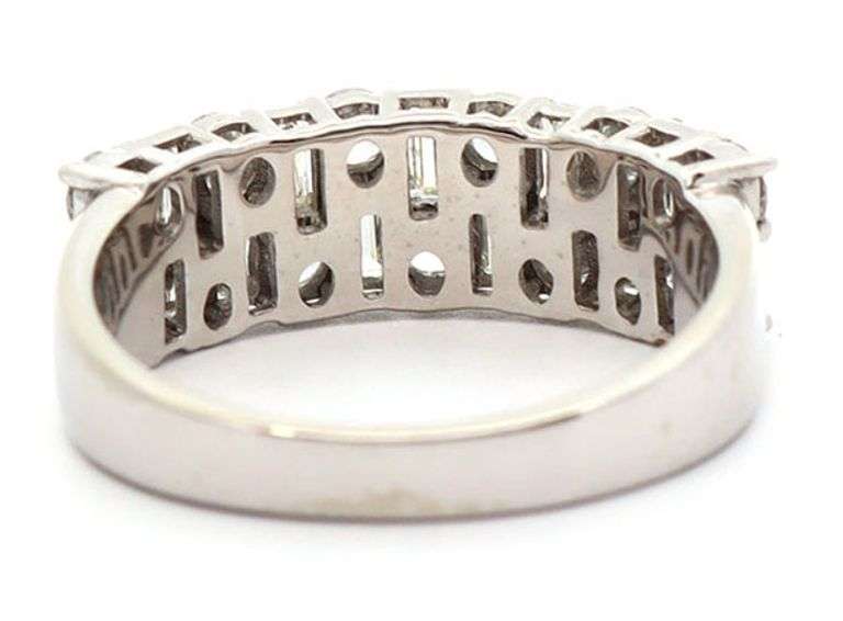 Sonia Bitton 2.50ctw Baguette and Round Diamond Double Row Band Ring