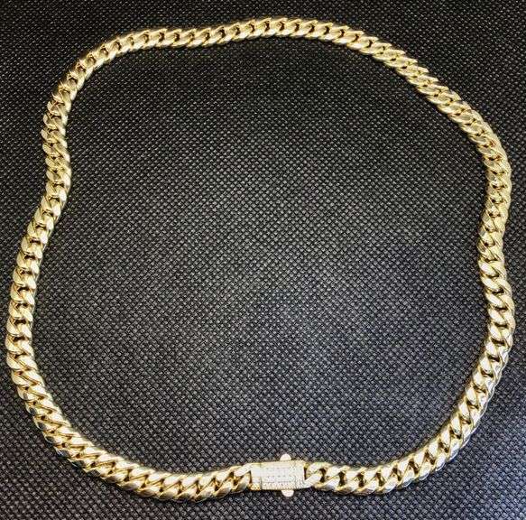 TIMELESS AND PERFECT FOR EVERYDAY 14K YELLOW GOLD MIAMI CUBAN LINK CHAIN NECKLACE