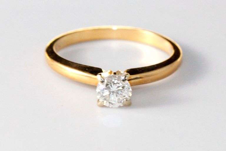 Classic Diamond Solitaire Gold Ring