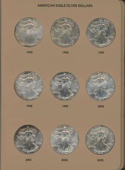 Great Gem BU Collection of 18 diff American Silver Eagles 1986-2003