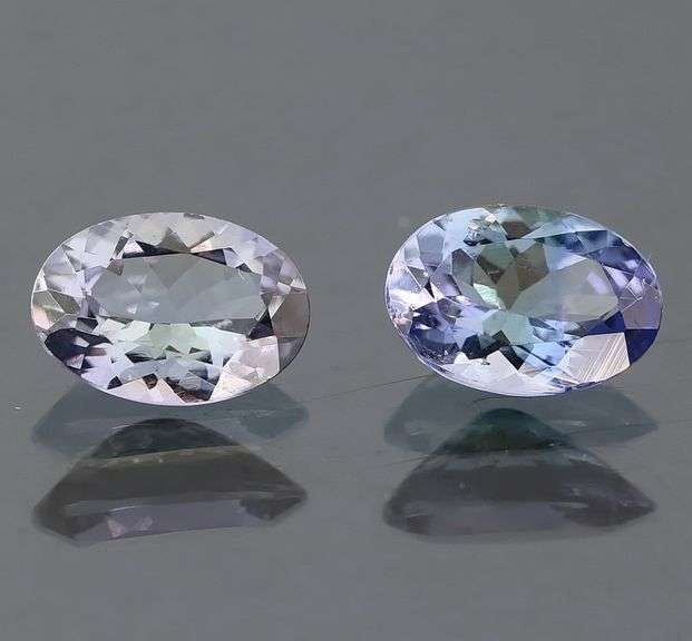Vivid 1.48ct violet blue Tanzanite pair