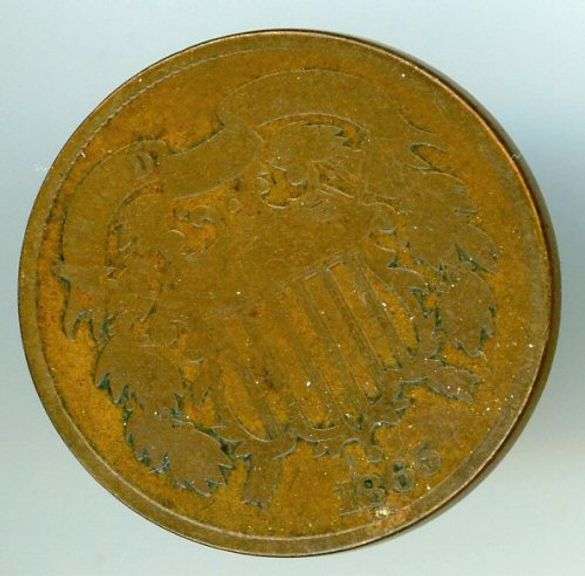 1865 Two Cent Copper Piece