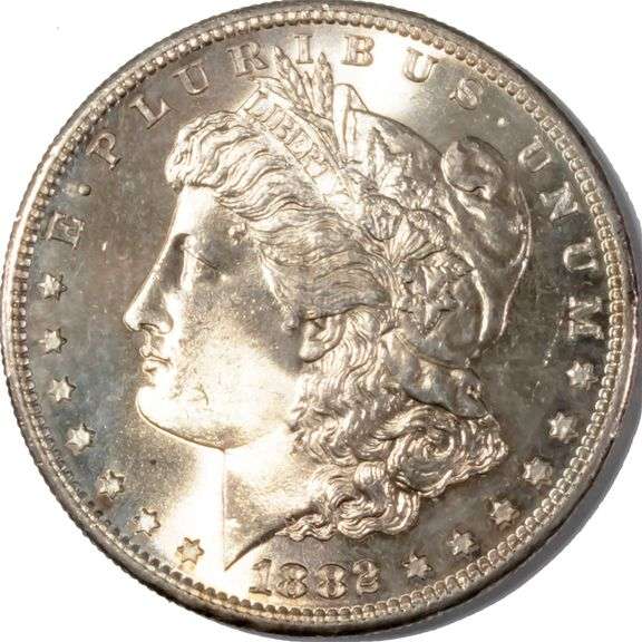 1882-S Frosty White BU Morgan Dollar