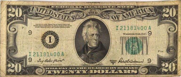 Series 1950-B $20 FR.2061-I