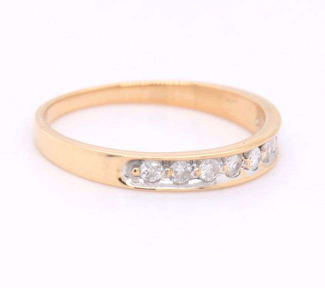 Sparkling Yellow Gold Diamond Band