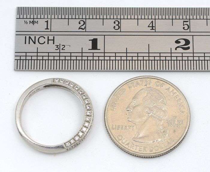 Stylish Contemporary Platinum & Diamond Band