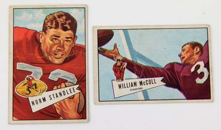 2 Bowman Gum 1952 Football Cards